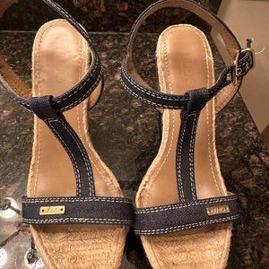 Liu.Jo Denim Platform sandals, size 8.5